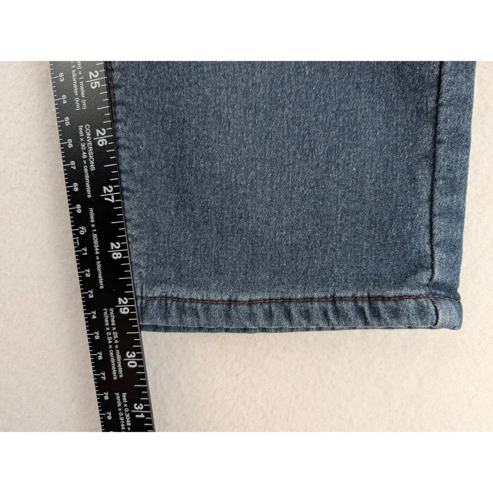 Vintage Genes Black Mens 34x30 Slim Tapered Stretch Jeans Blue Denim